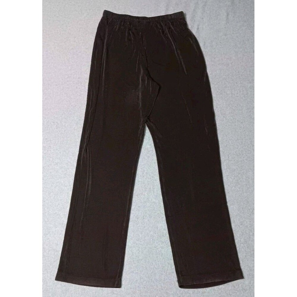 Chicos Travelers Slinky Pants Womens Size 1 Chocolate Brown Travelers Collection - Picture 10 of 10